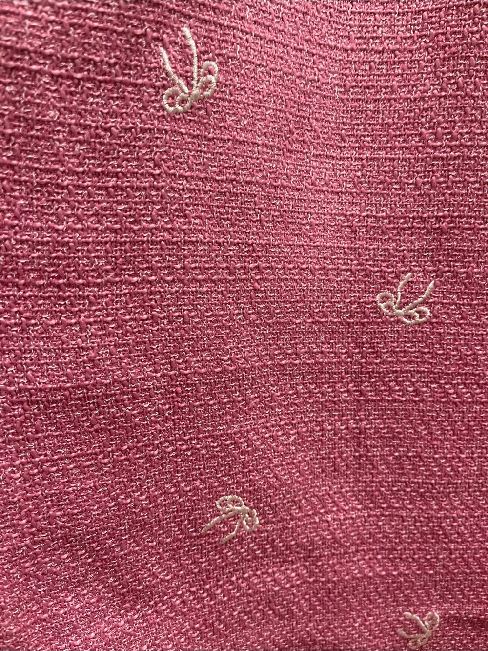 NWT Umgee Pink Tweed Embroidered Bow Dress - Picture 5 of 7